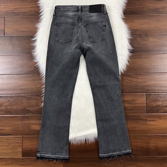 NoEnd Size 25 Gray Philly Farrah Kick Flare Denim Jeans - Picture 8 of 11